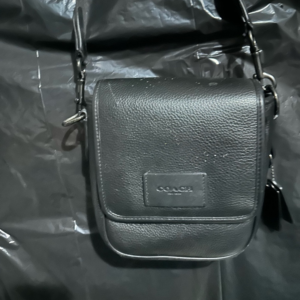 Coach Black Leather Men's Messenger Bag